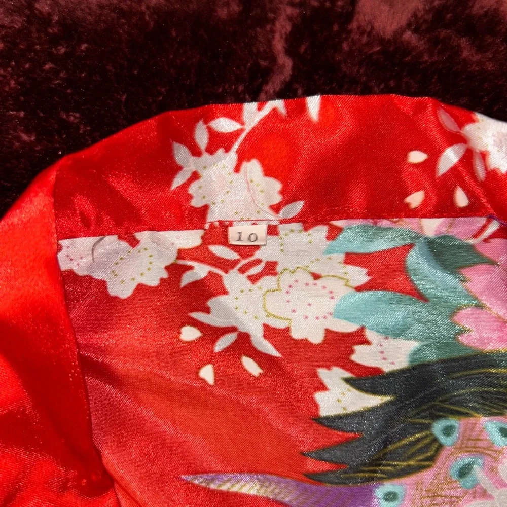 Red Satin Robe - Picture 2 of 3